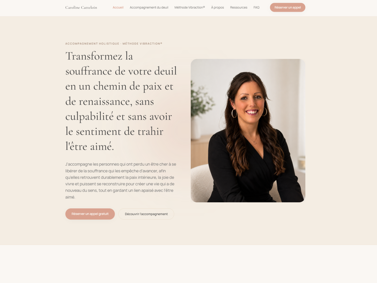Aperçu du site Caroline Catteloin réalisé par BZH Com